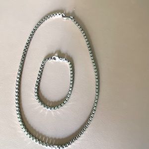 Tiffany & Co. Venetian Link necklace and bracelet